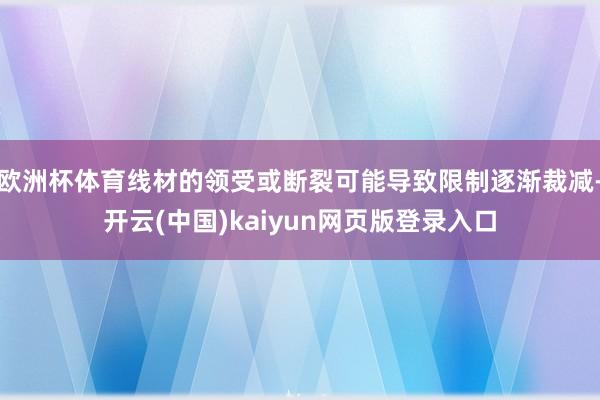 欧洲杯体育线材的领受或断裂可能导致限制逐渐裁减-开云(中国)kaiyun网页版登录入口